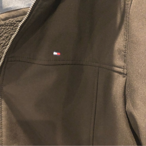 Tommy Hilfiger Hooded Black Sherpa Jacket L - Picture 5 of 13